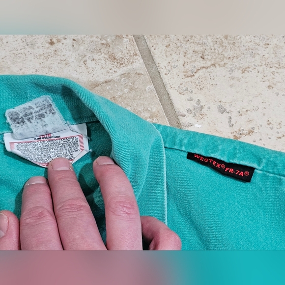 Westex FR7A Men’s Large Green Fire Retardant Snap Button Utility Jacket Safety - Picture 4 of 7